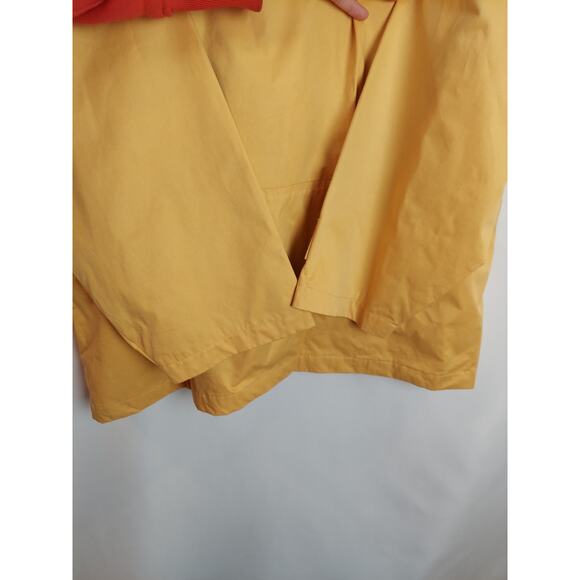 Mckenzie Tribe Men's Yellow Trench Coat With Brown Leather Collar Trim Sz XL - Picture 9 of 13